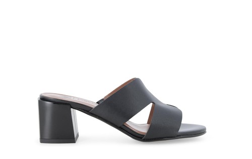 Melluso sabot pelle - in, nero