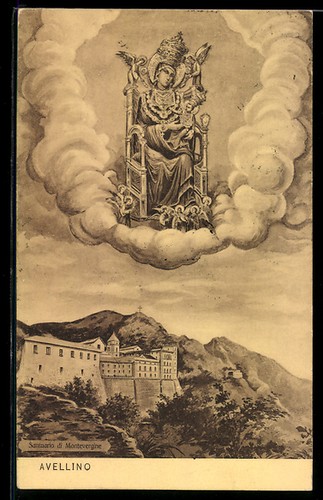 Cartolina avellino santuario - avellino,,