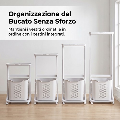 Cesto per biancheria mobile - biancheria,