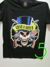 GUNS N ROSES T-SHIRT MAGLIA COTONE NERA TANTI DISEGNI UNISEX MA05 taglia s-m