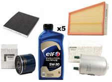 KIT TAGLIANDO ORIGINALE RENAULT MEGANE III SERIE 1.5 DCI 5 LT E OLIO ELF 5W30 FE