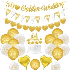 Decorazioni matrimonio oro 50