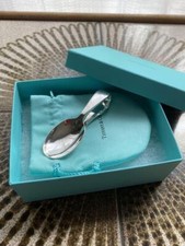 Tiffany & Co. Autentico cucchiaio da bambino ad anello argento SV925 con scat...
