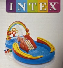 Centro giochi Intex Rainbow Ring 🌈 piscina acquatica gonfiabile per bambini con scivolo e giochi