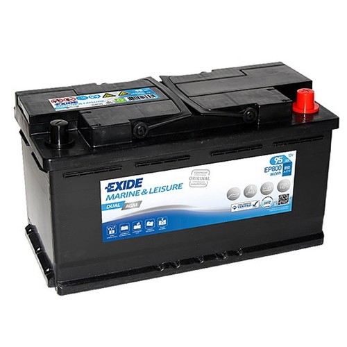 Exide ep800 dual agm - dual, 12v