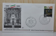 Italia busta primo giorno timbro 50° II Guerra Mondiale Deportazioni Ebrei 1993