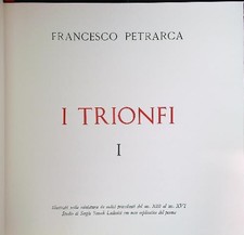 I TRIONFI 2 VOLL. PETRARCA FRANCESCO ISTITUTO POLIGRAFICO E ZECCA DELLO STATO