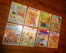 Lotto 8 pezzi vintage FRAME TRAY puzzle’s Walt Disney tutti nuovi vecchio magazzino