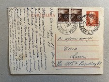 A) Intero postale Repubblica Democratica Campi Salentina Lecce 16.10.46 