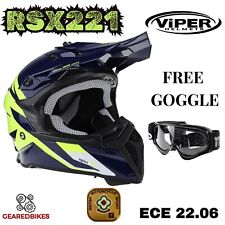 Motocross Helmet + Goggles ATV