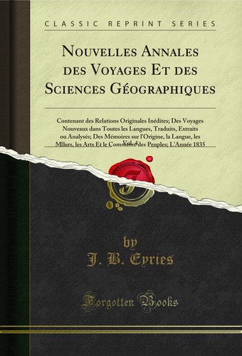 Nouvelles annales des voyages - des,
