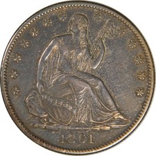 1861-O MEZZO DOLLARO SEDUTO ~