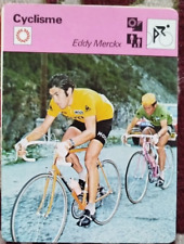 EDDY MERCKX MAGLIA GIALLA MOLTENI GUIMARD TOUR 1972 CARTOLINA SCHEDA SVIZZERA