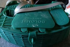 CESTO DA PESCA DOLOMITE VINTAGE CREEL GRREN PLASTICA