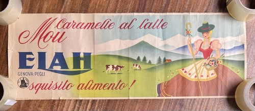 Locandina pubblicitaria elah - -,