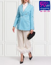 Giacca blazer RRP€715 VDP VIA DELLE PERLE COLLECTION IT42 US6 UK10 M a quadri