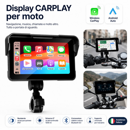 Navigatore gps moto carplay - navigatore,