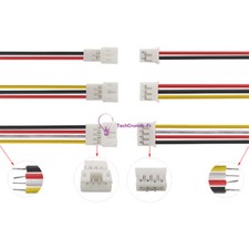 10Pair JST-PH 2.0 20CM 26AWG 2P 3P 4P 5P 6Pin Micro Male Female Plug Jack Cable