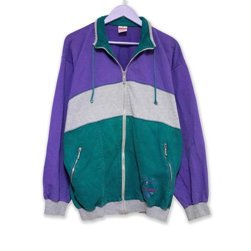 Felpa vintage grigia viola - viola, e