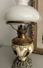 Lampada a petrolio maiolica