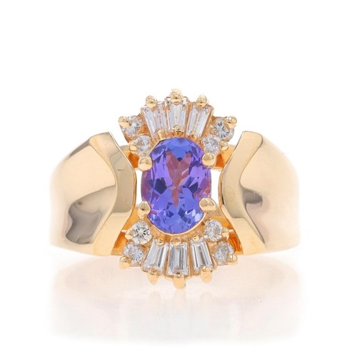 Oro giallo tanzanite anello - giallo,