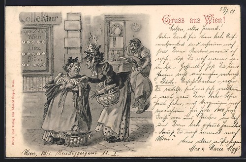 Cartolina artista vienna - cartolina,