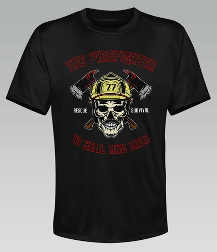 Shirt firefighter skull - firefighter,