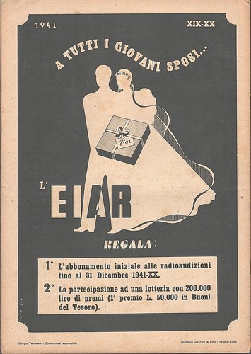 Pubblicita 1941 eiar radio - 1941,