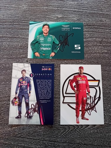 Sebastian vettel 3 cartoline - /,