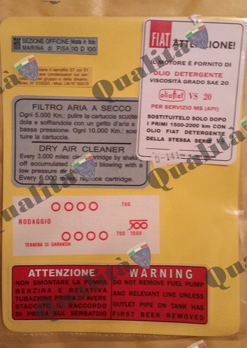 Kit adesivi fiat - adesivi, d