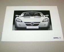 Depliant / Brochure Opel Speedster - Anno Di Pubblicazione 2000