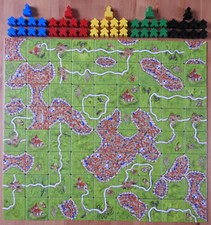 Carcassonne - Gioco Base Incluso Abate (No Box) | Nuovo | Regole Inglese