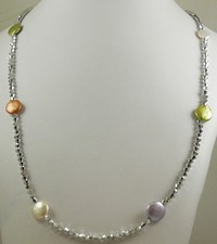 Collana di perle multicolore