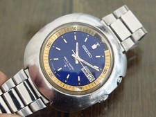 Sveglia uomo vintage Seiko Bell Matic ref. 4006-6002 quadrante blu misura grande modello raro