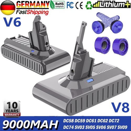 9000 mah per dyson - v6, v8