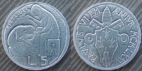 Vatican city lire 1975 - , 5