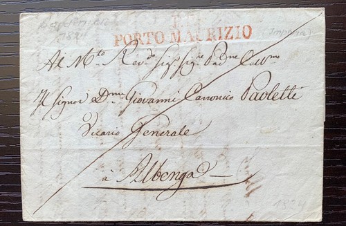 1824 stampless letter - 1824,