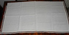 centro da mobile in lino orlo a giorno pizzo 128x73 B4 (20) Doily, Napperon °