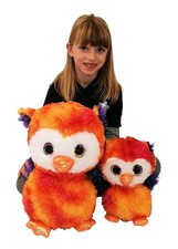 2x Peluche Gufo Occhi Glitter