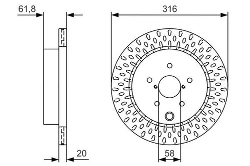 Disco freno ventilato 986 - 2x,