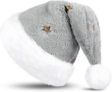 Cappello Babbo Natale in Peluche - Berretto Natalizio Caldo per Adulti - Unisex