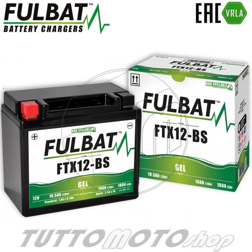 Batteria fulbat gel ftx12 - ftx12-bs, =