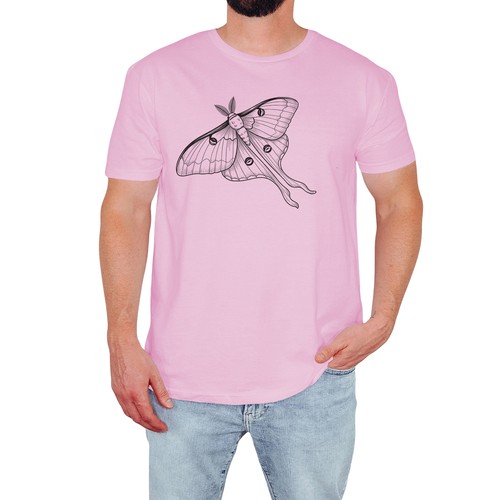 Shirt uomo gothic skull moth - t-shirt,