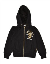 Felpa con cappuccio e zip grafica bambina SWEET YEARS 5-6 anni XS cotone nero TW07