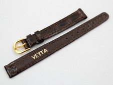 Watch Band Vetta Testa di Moro 12/10mm Vintage Genuine Leather Fibbia Oro Lady