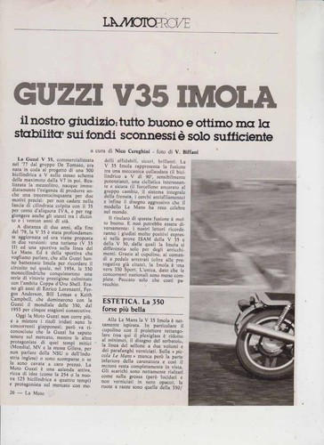 Advertising test moto guzzi v - advertising,