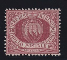 San Marino 1877 Stemma 25 cent