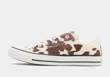 Converse Chuck Taylor All Star Ox Stampa Di Mucca Femminile Bianca E Marrone