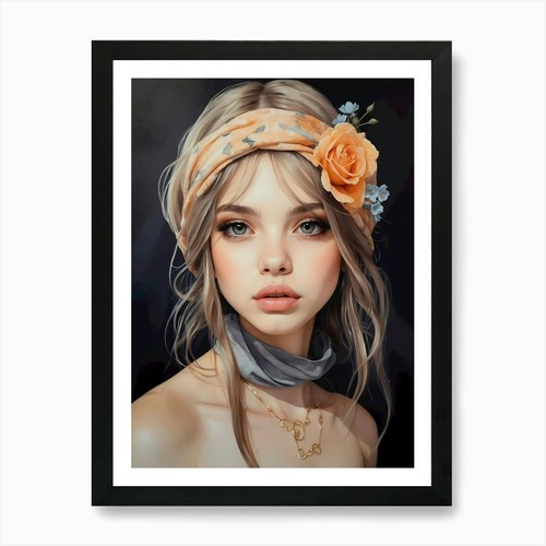 Ritratto ragazza con fiori - ritratto,