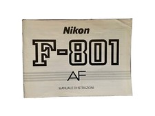 Nikon F801 manuale istruzioni